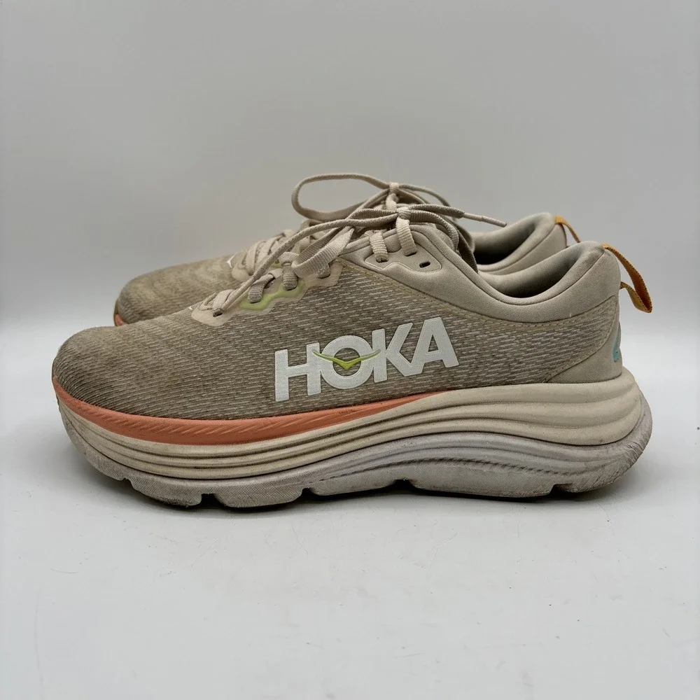 Hoka‎ Gaviota 5 Sneakers Women's Size 7.5 B 1134235 VLG Beige Running Shoes
